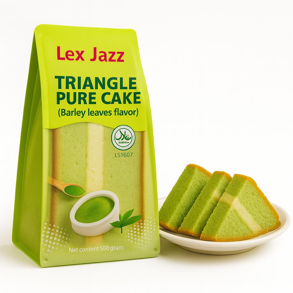 كيك مثلث بنكهة الشعير الأخضر (Triangle Pure Cake – Barley Leaves Flavor)